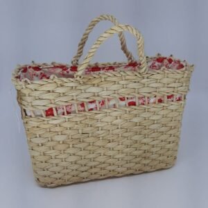 Bolsa de Palha com forro de tecido